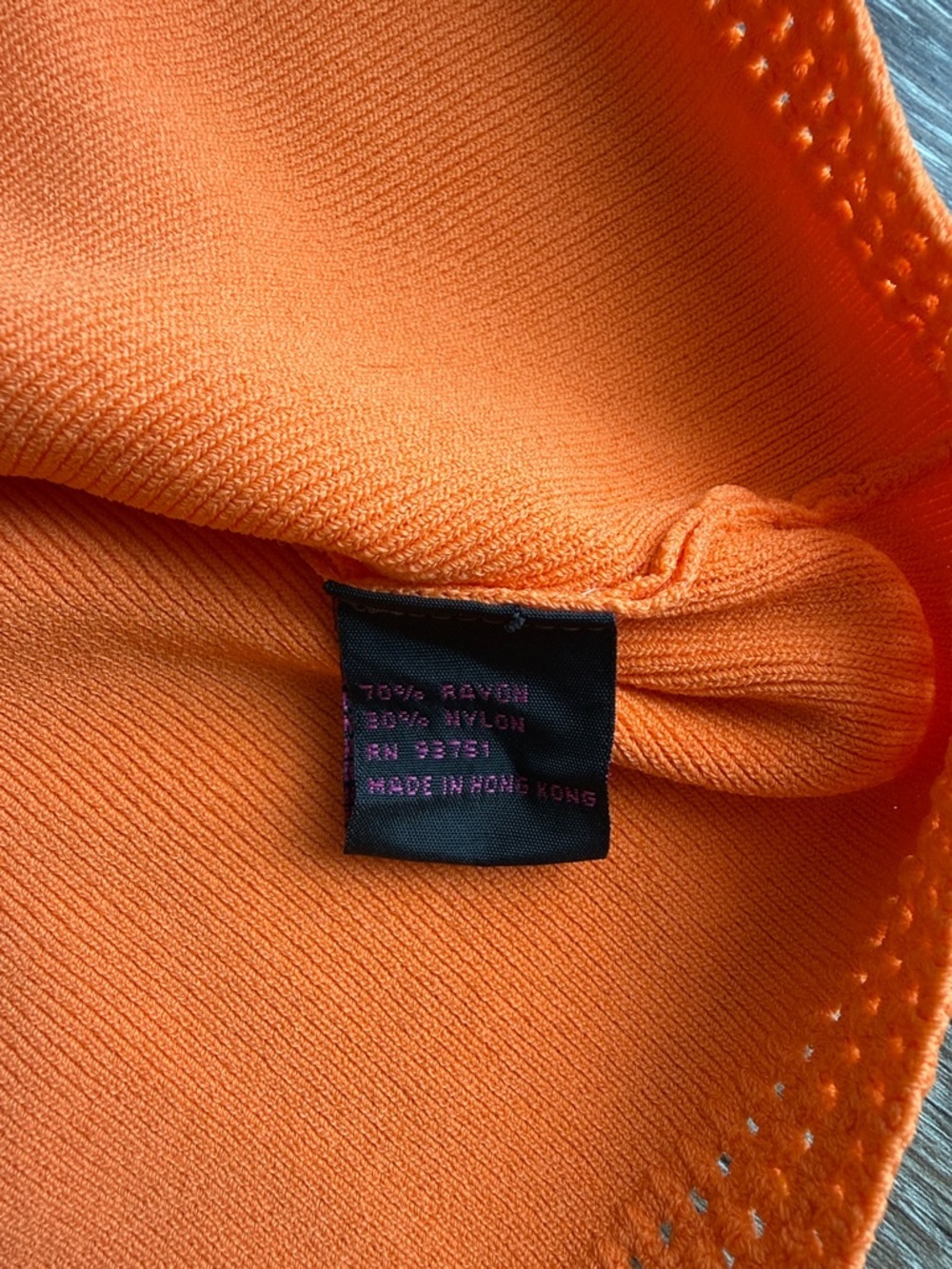 Orange Sequin Button-Up Cardigan - Picture 4 of 5